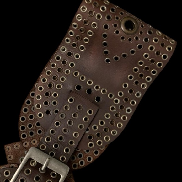 NWOT - Free People - Total Stunner Leather Corset Waist Belt - Graphite - S/M - Picture 5 of 6